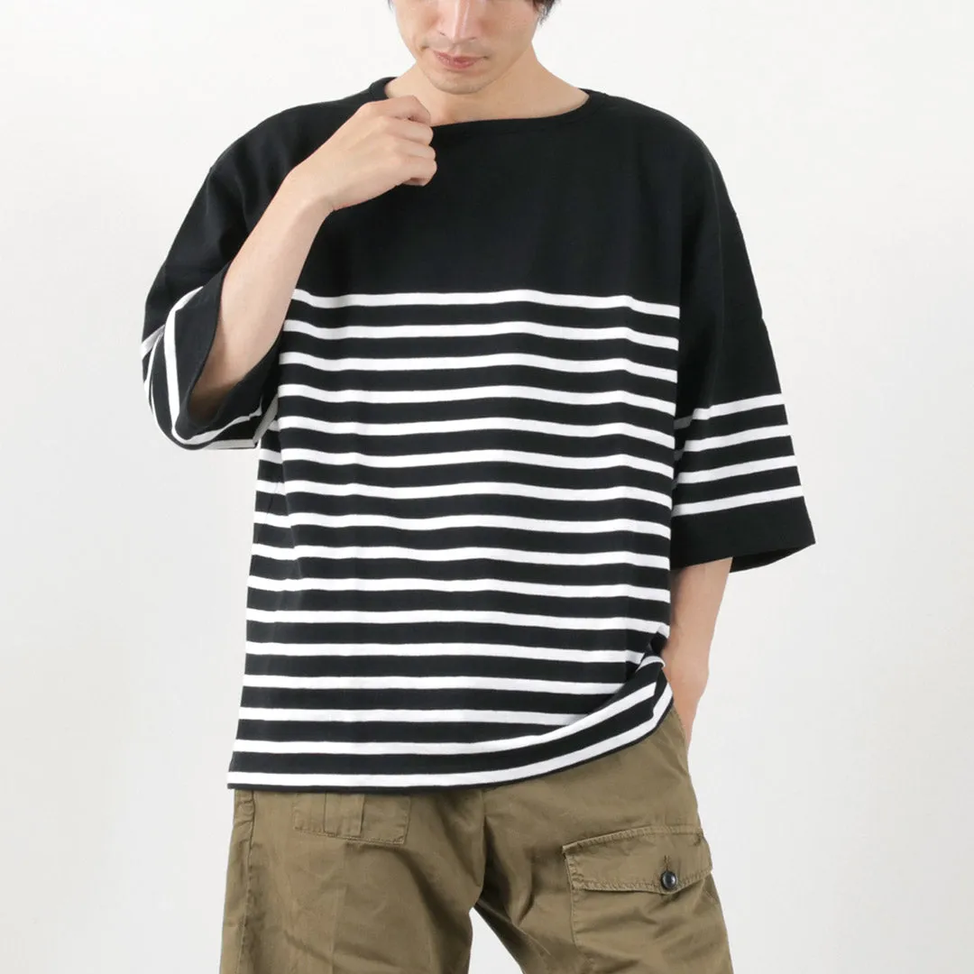 Light and Comfortable Smart Fashion TIEASY / HDCS Big Katanuki Boat Neck T-Shirt