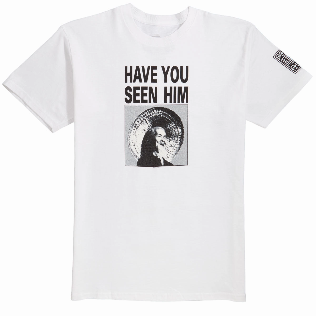 Powell-Peralta Animal Chin Have You Seen Him T-Shirt - White Embroidered