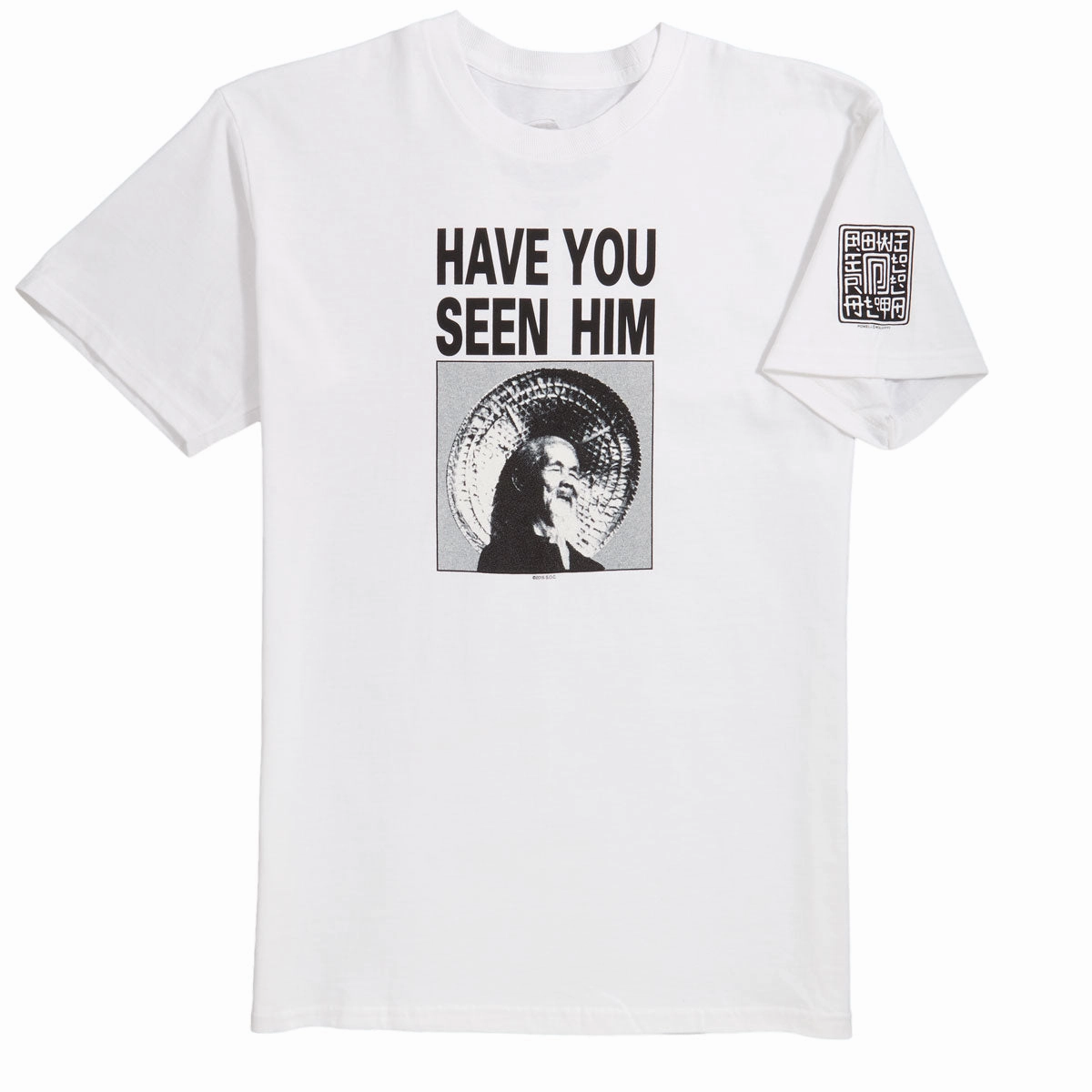 Layered Collar Office Wear Powell-Peralta Animal Chin Have You Seen Him T-Shirt - White