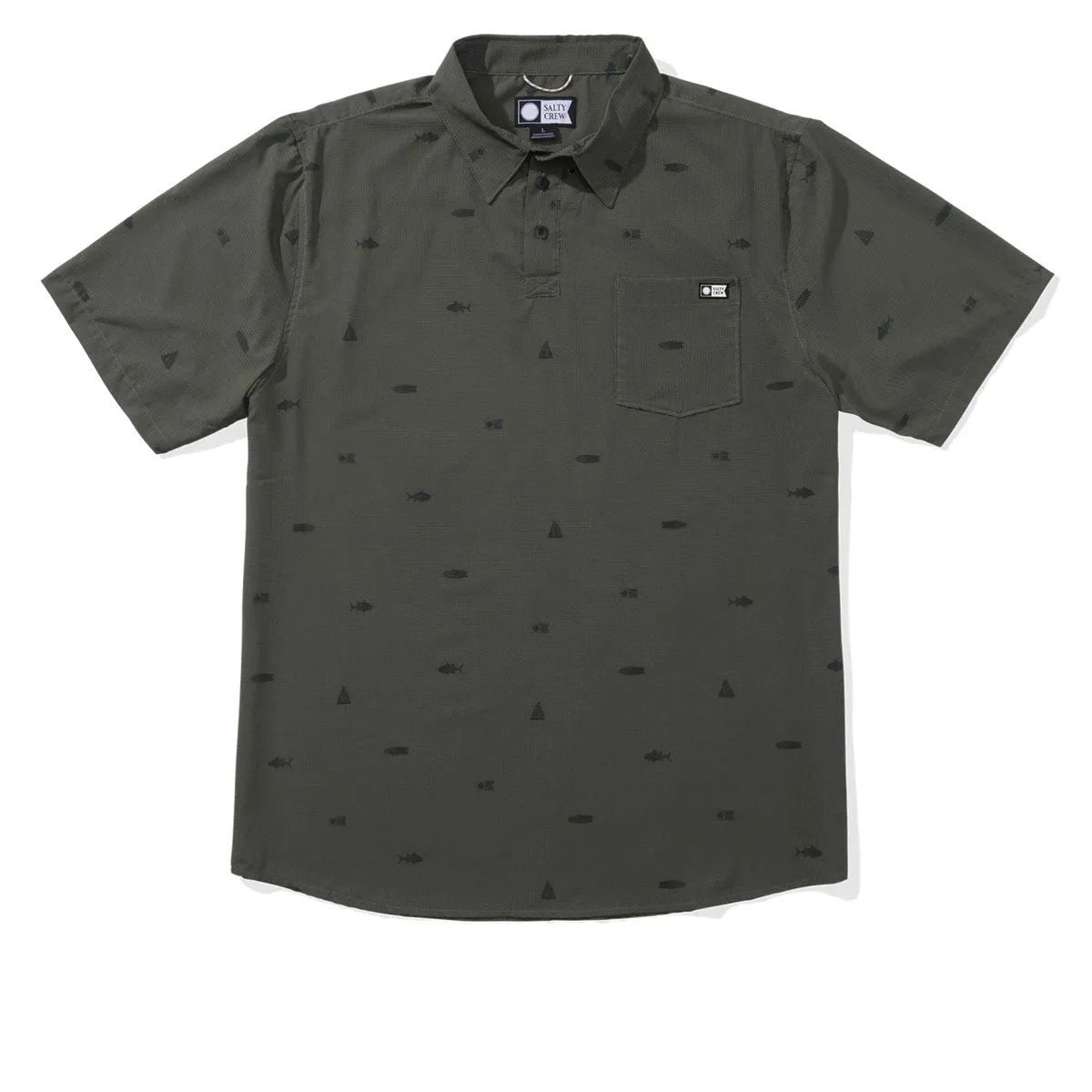 Salty Crew Mayday Perf Tech Polo Shirt - Olive Trendy designs