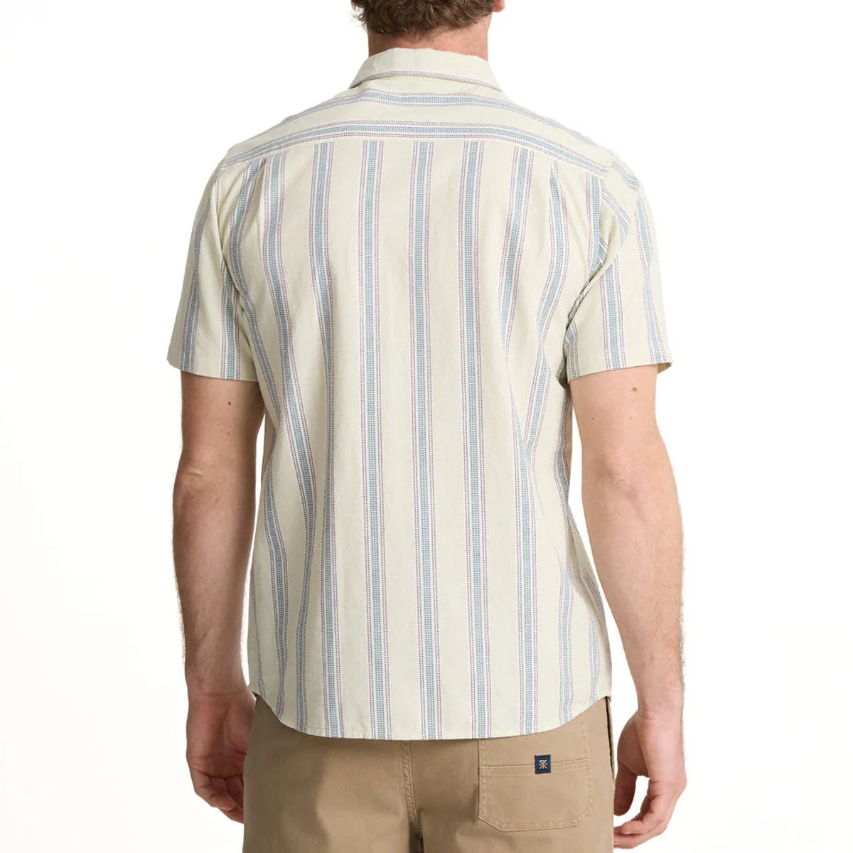 Tailored Cut Inner Layer Roark Journey Woven Shirt - Stripe Seafoam