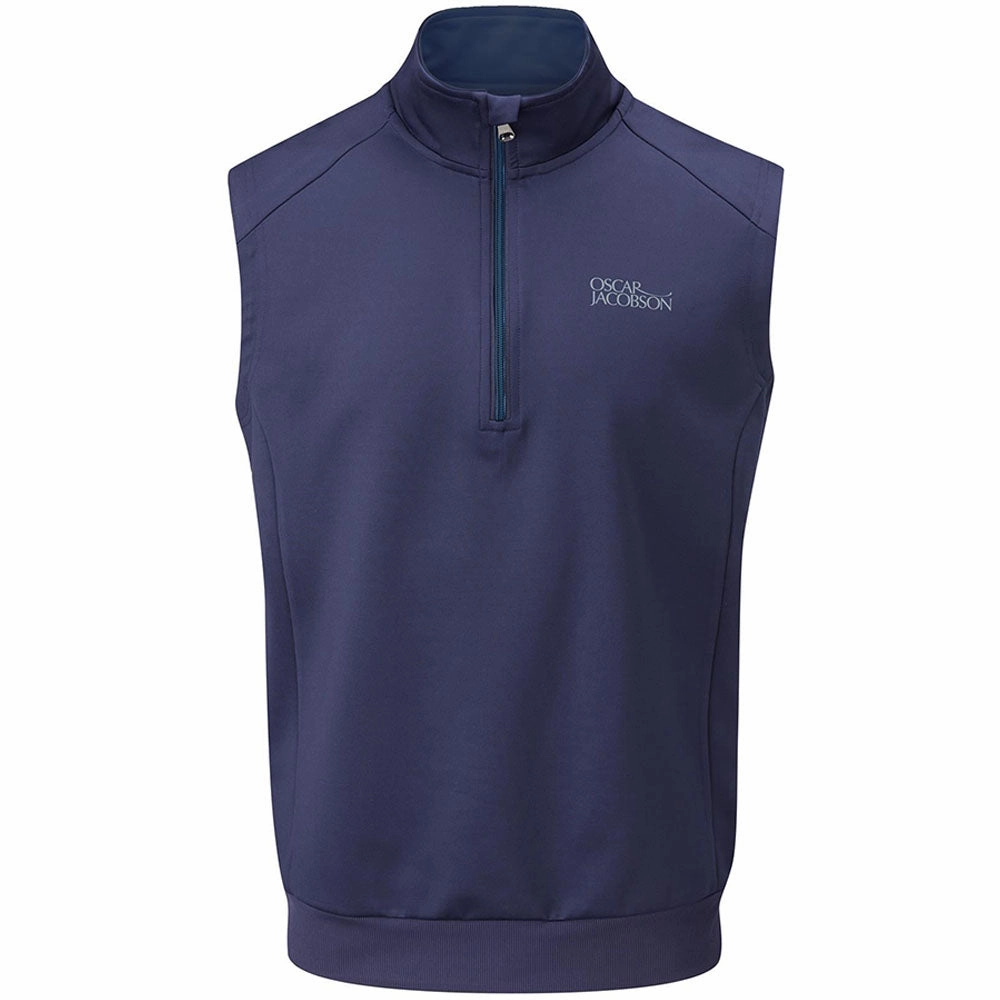 Oscar Jacobson Trent Tour Sleeveless Midlayer - Solid Navy Trendy Streetwear Printed