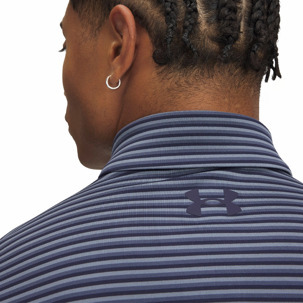 Under Armour Playoff 3.0 Stripe Polo Shirt - Midnight Navy/Downpour Grey/Midnight Navy Casual Elegance Lightweight Style