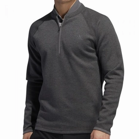 Cozy Wearable clip accents adidas Club 1/2 Zip Sweater - Black Heather