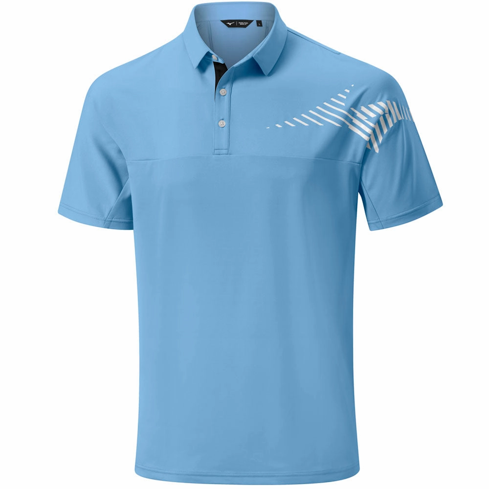 Mizuno Laser RB Polo Shirt - Air Blue dry cleanable men's clothing