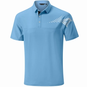 Mizuno Laser RB Polo Shirt - Air Blue dry cleanable men's clothing