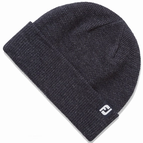 FootJoy Knit Beanie - Navy Flexible Touch Vintage Look