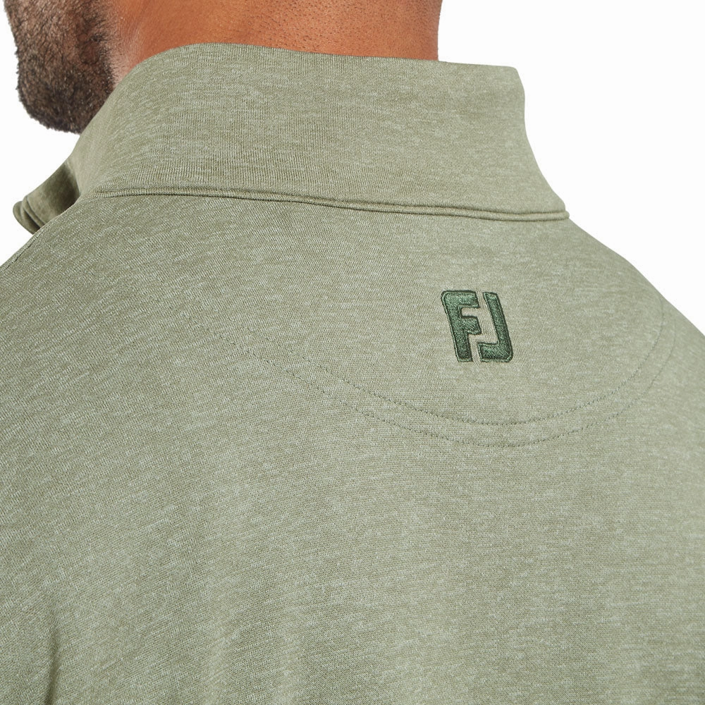 FootJoy Tonal Heather Chill-Out Pullover - Olive Chic Hoodie product poplin smoothness