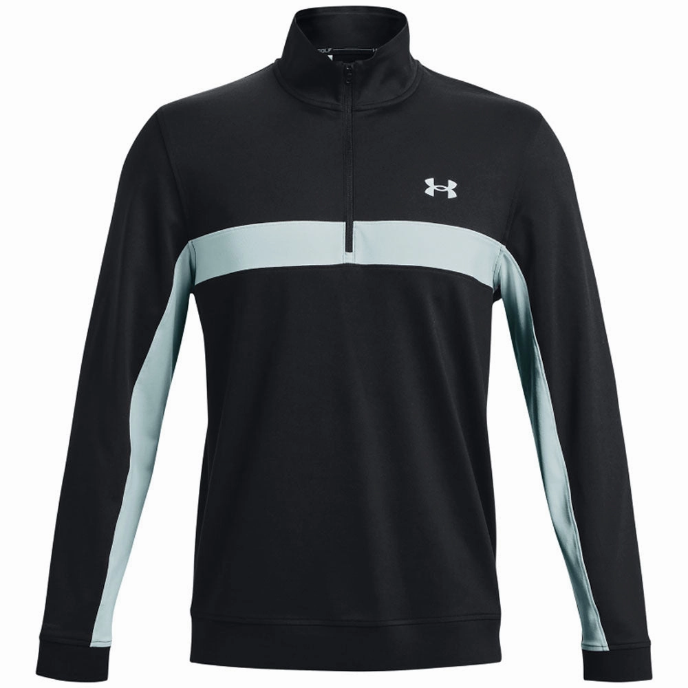 Under Armour Storm Midlayer 1/2 Zip Sweater - Black/Light Blue Modern Aesthetic product team spirit