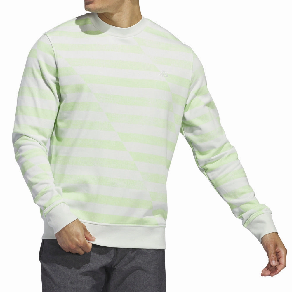 product mass production efficiency adidas Printed Crew Neck Pullover - Crystal Jade/Green Spark