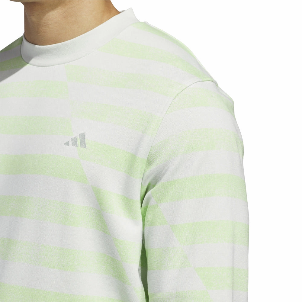 adidas Printed Crew Neck Pullover - Crystal Jade/Green Spark product chambray casualness