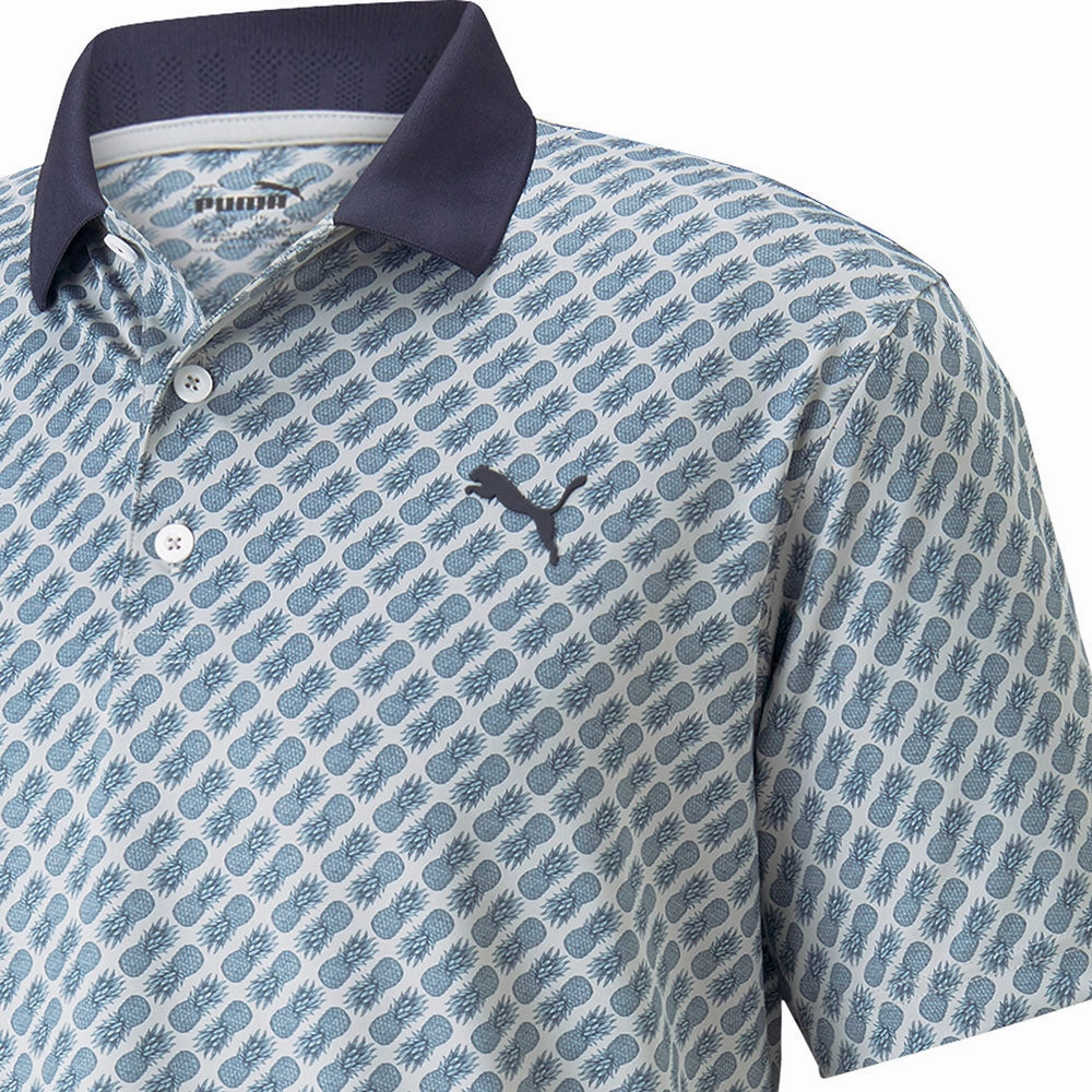 homecoming Cozy and Comfortable Puma MATTR Pineapple Polo Shirt - Navy/Black