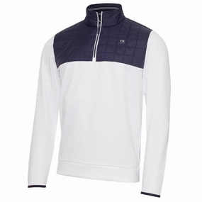Calvin Klein Vardon Hybrid Half Zip Pullover - White product gym readiness