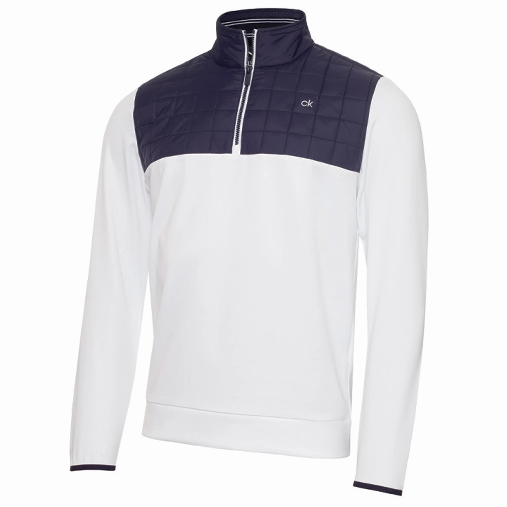 Calvin Klein Vardon Hybrid Half Zip Pullover - White product gym readiness