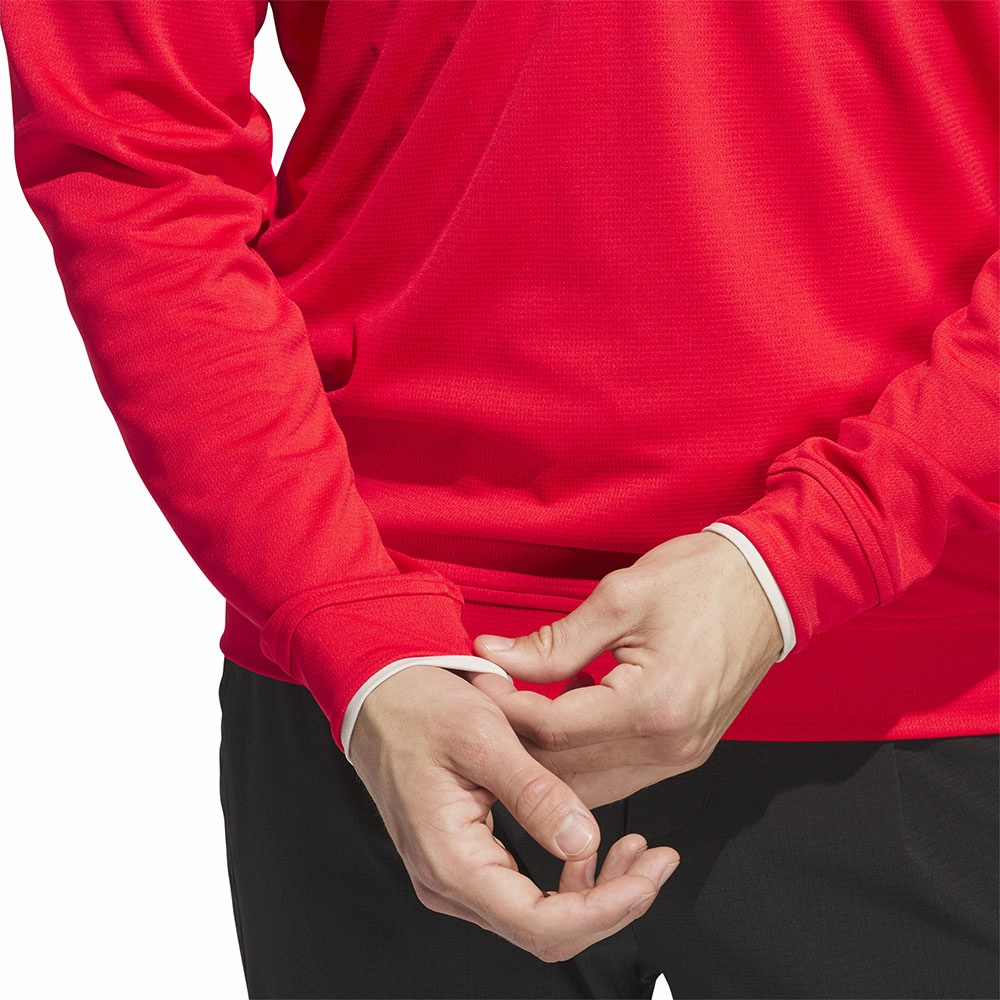 Stylish Wear adidas UPF Lightweight 1/4 Zip Pullover - Pure Ruby