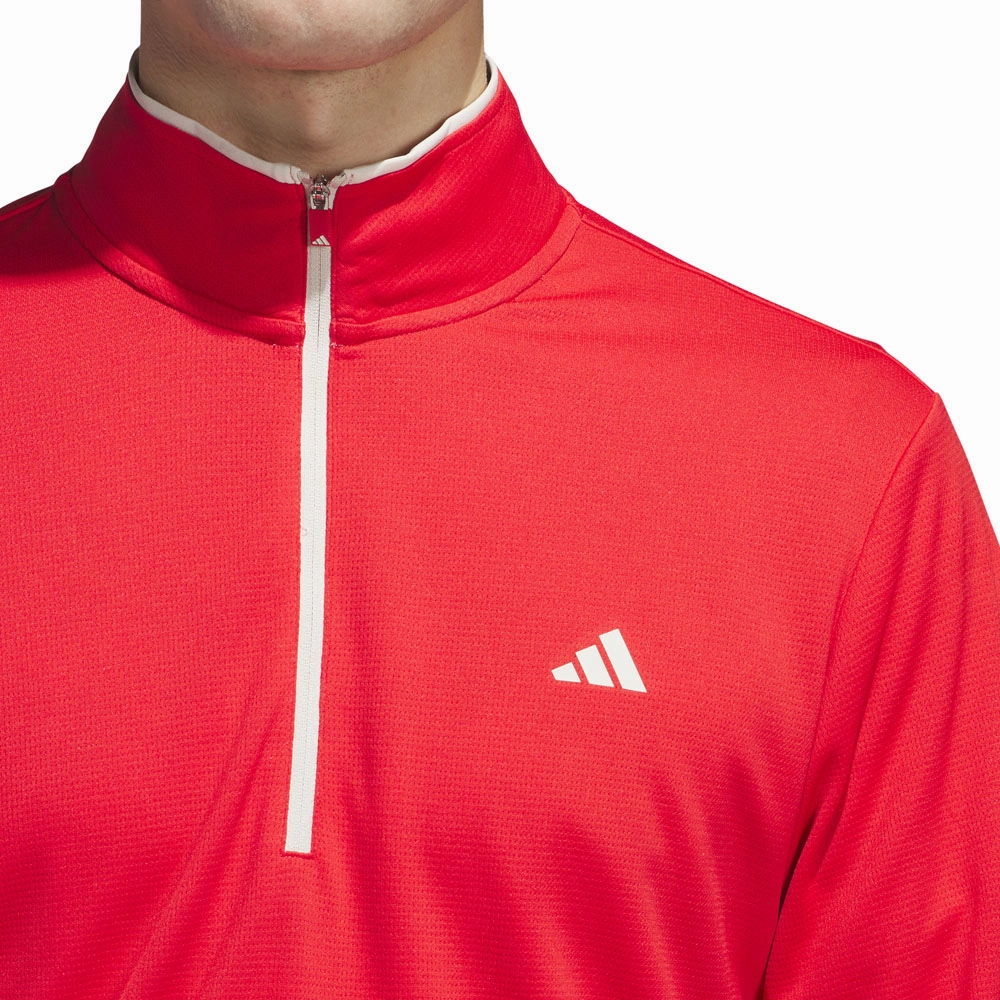 adidas UPF Lightweight 1/4 Zip Pullover - Pure Ruby Comfy Streetwear duck cloth