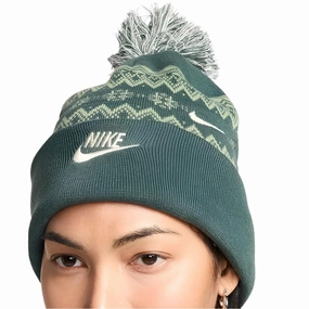 Travel Friendly Nike Peak Beanie - Vintage Green/Coconut Milk/Coconut Milk