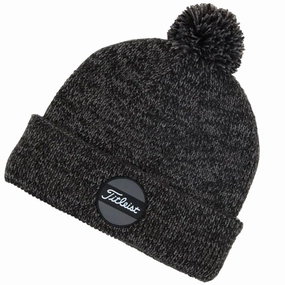Titleist Boardwalk Pom Pom Beanie - Heather/Black Chic Street Smart Layers
