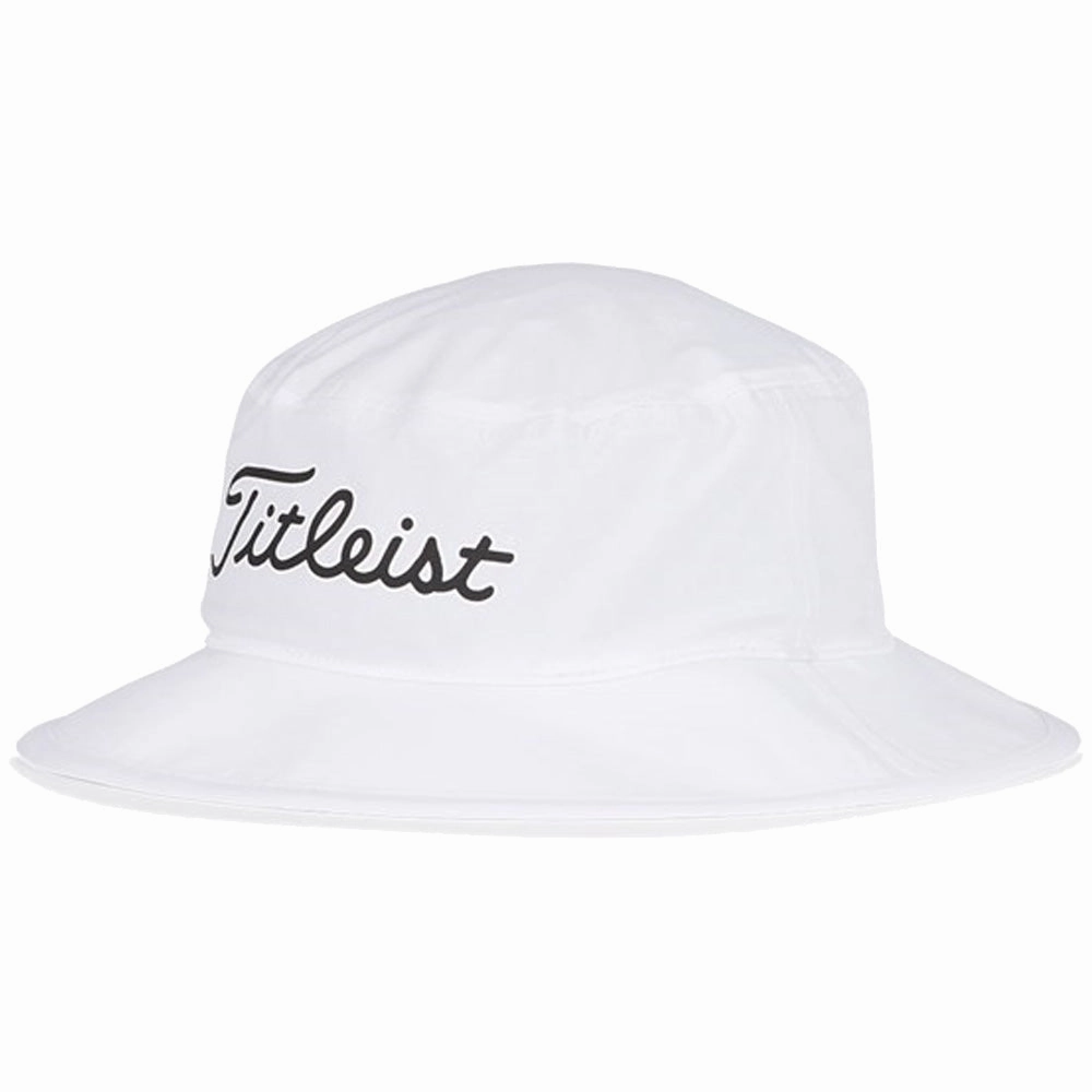 Titleist Breezer Bucket Hat - White/Black Minimal Touch All-Season Use