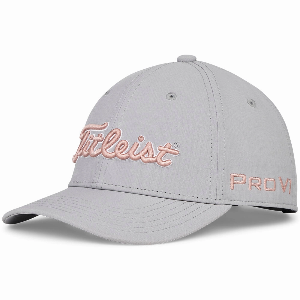 Relaxed Comfort Titleist Junior Tour Performance Cap - Grey/Pink