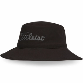 Clean Lines Elastic Band Titleist Players StaDry Bucket Hat - Black/Charcoal