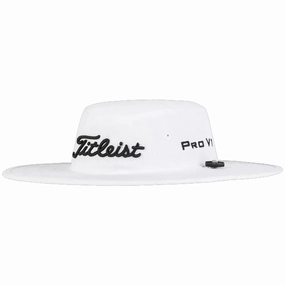 Titleist Tour Aussie Hat - White/Black Chic Detail Street Moment