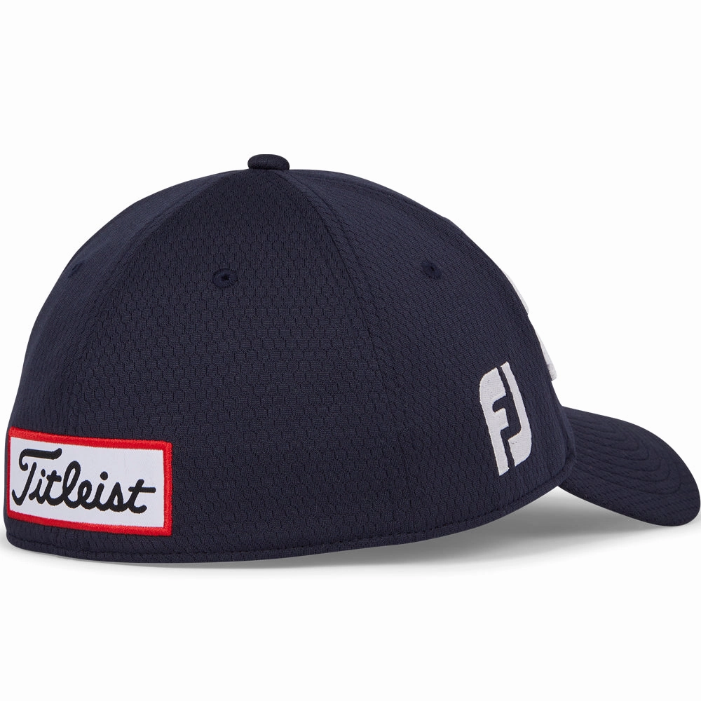 Titleist Tour Elite Fitted Cap - Navy/White Campus Outfit Cool Texture