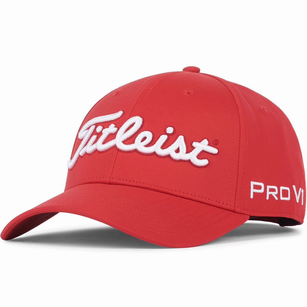 Titleist Tour Performance Cap - Red/White Compact Pick Protection From Sun