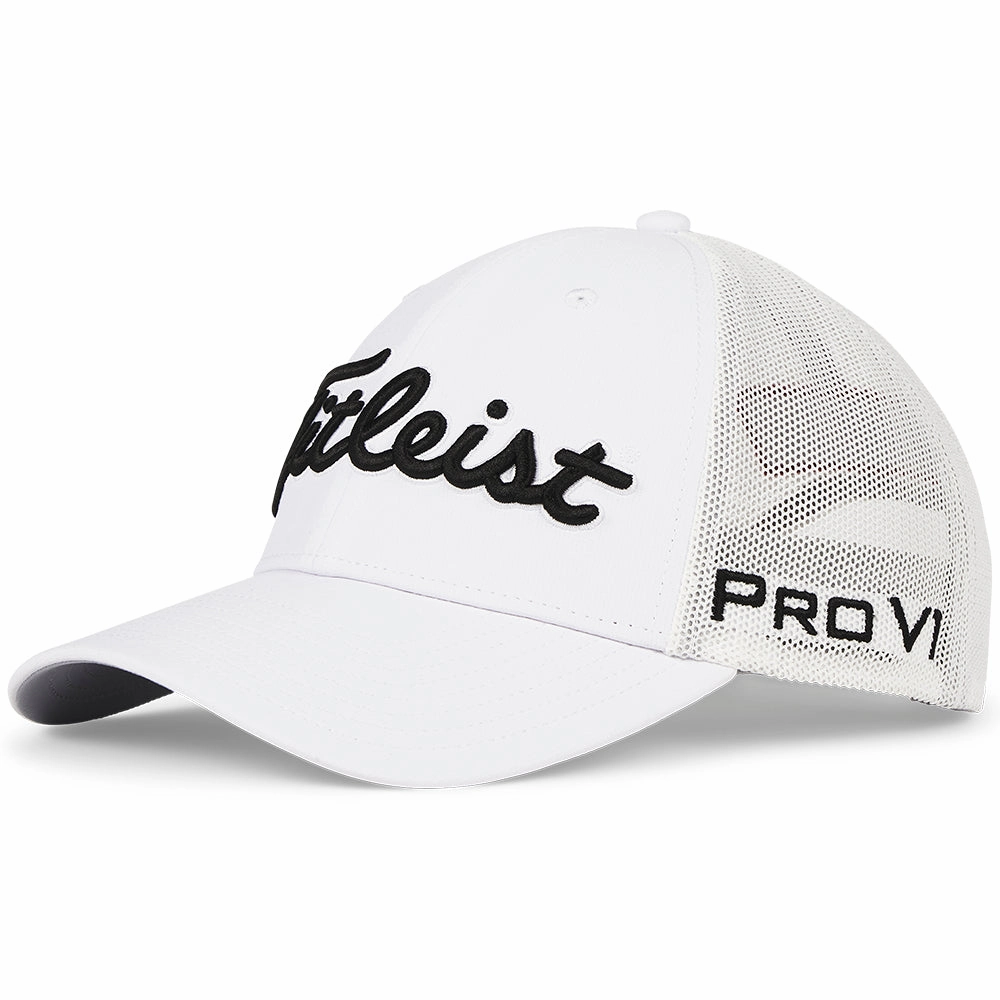 Casual Friday Chic Detail Titleist Tour Performance Mesh Adjustable Cap - White/Black