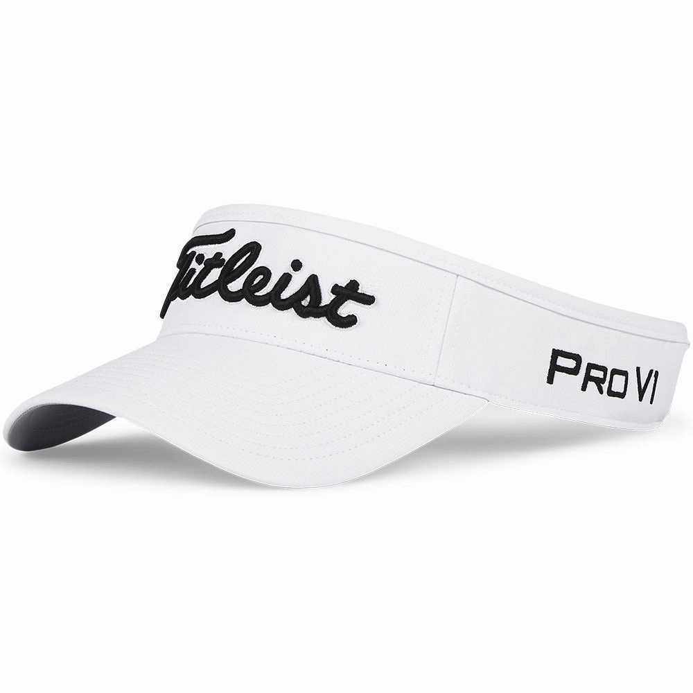 Titleist Tour Performance Visor - White/Black Knit Design Outing Ready