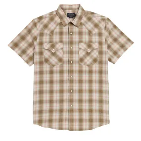 Party Ready Pendleton Frontier Shirt - Tan/Red Plaid