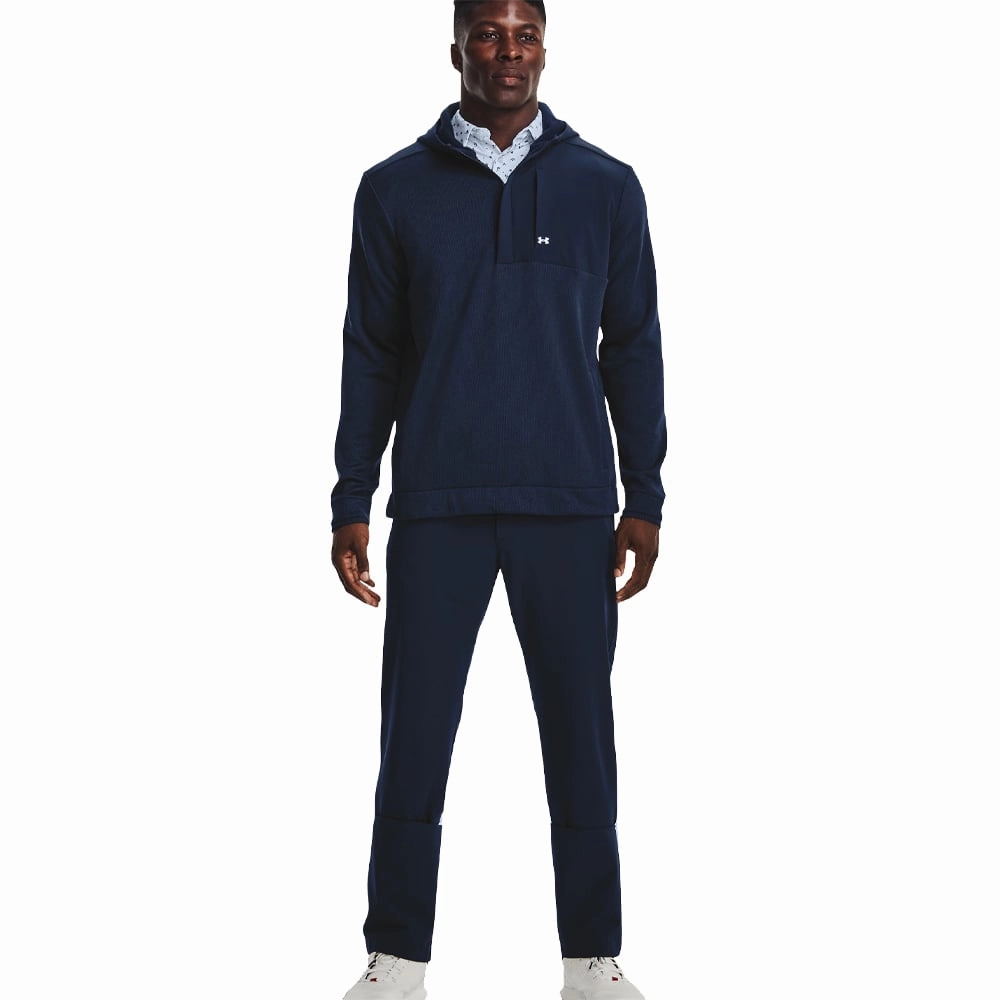Versatile Wearable Outdoor Outfit Style Under Armour Storm SweaterFleece Hoodie - Academy/White
