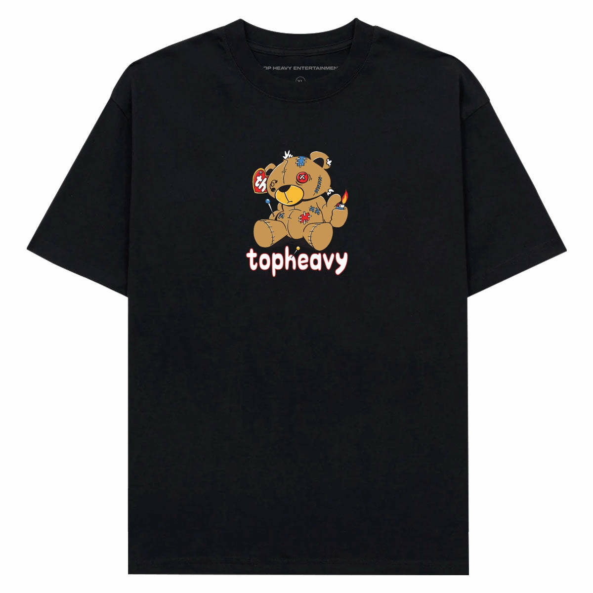 Top Heavy Bear Minimum T-Shirt - Black Seasonal Layering Casual Must-Have