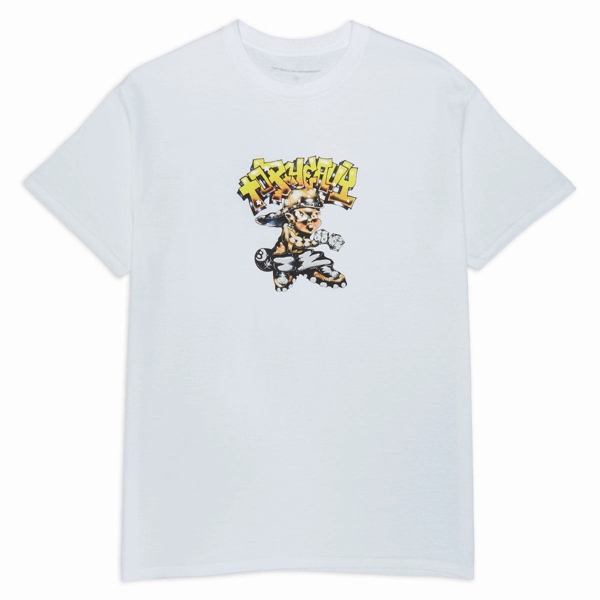 Top Heavy Block Boy T-Shirt - White Flatlock stitching Smart Layer