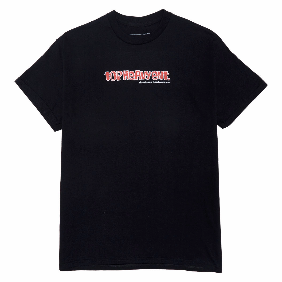 Top Heavy Bruv T-Shirt - Black Raw Hem Finish OversizedSilhouette