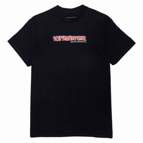 Top Heavy Bruv T-Shirt - Black Raw Hem Finish OversizedSilhouette