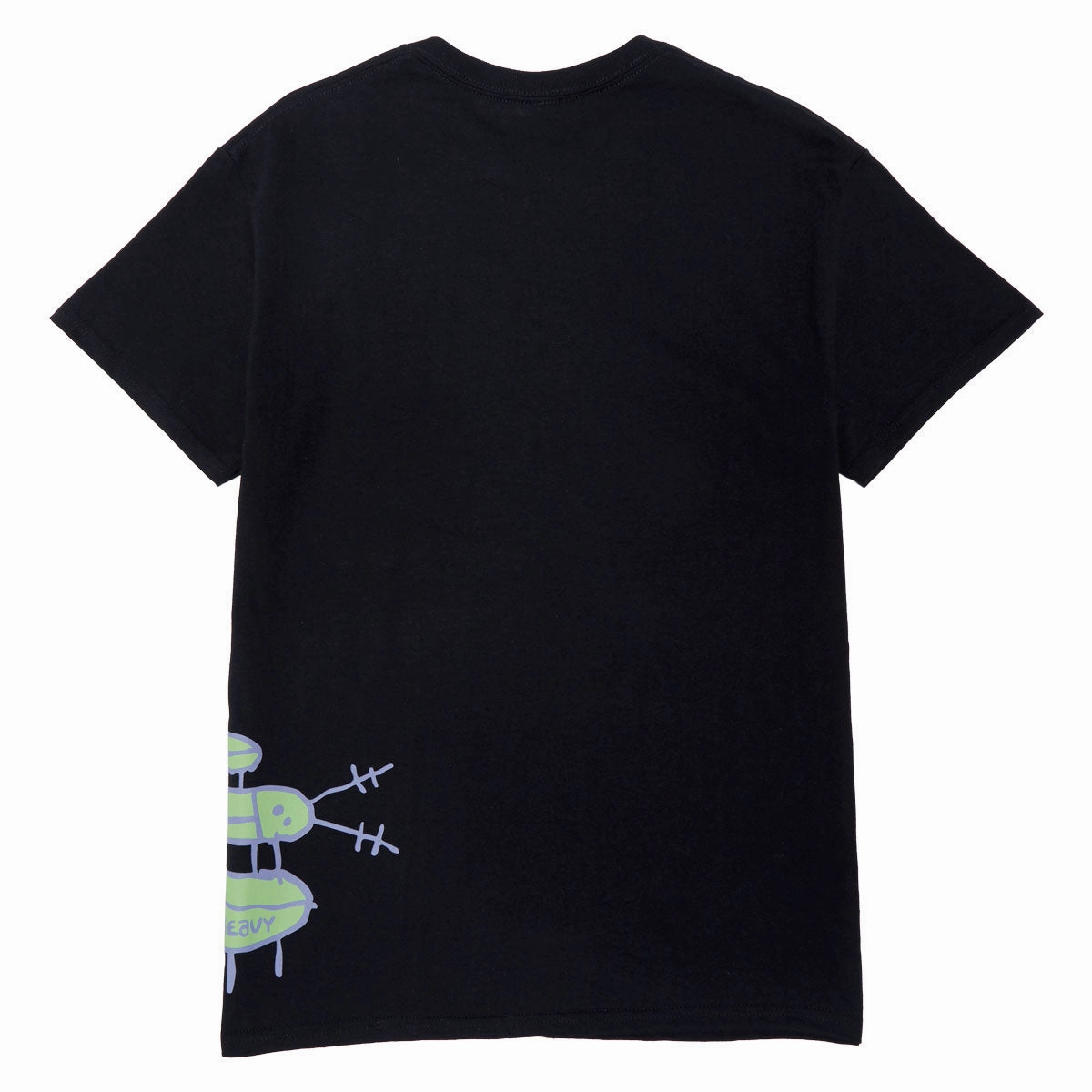 VintageWashEffect Sleek Layer Top Heavy Bugged Out T-Shirt - Black