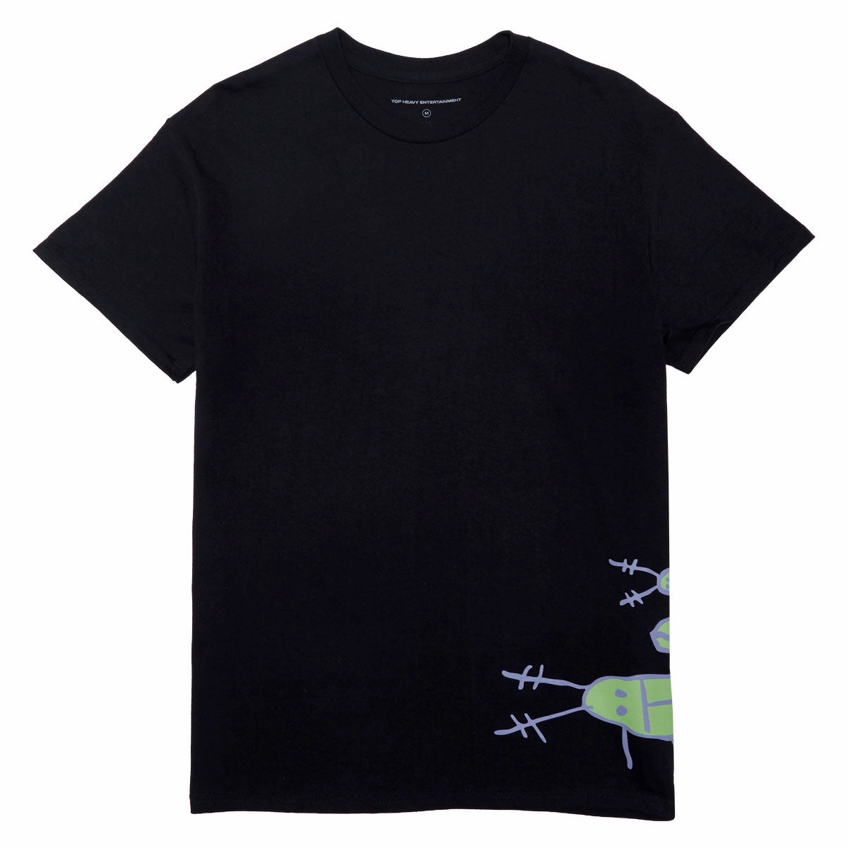 simple design Bohemian Top Heavy Bugged Out T-Shirt - Black