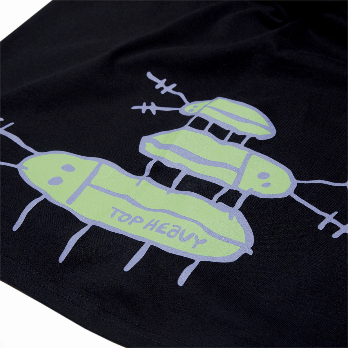 Garment Dyed Finish Top Heavy Bugged Out T-Shirt - Black