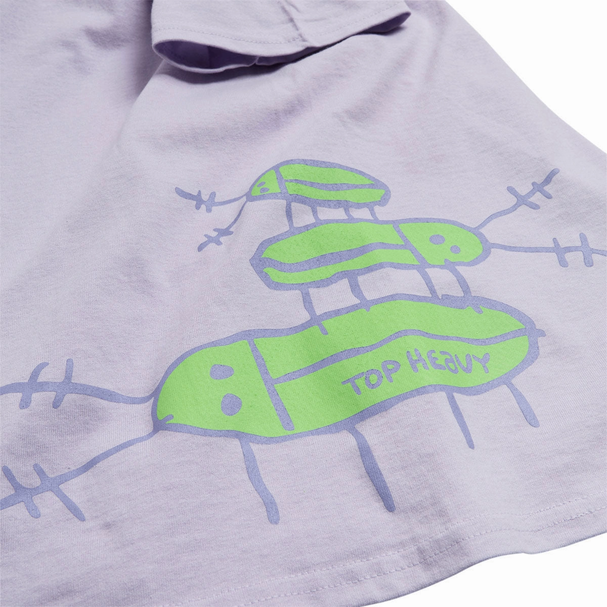 Top Heavy Bugged Out T-Shirt - Lavender Cozy Vibe Wear Sleek Design