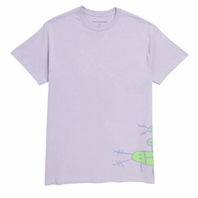 Simple Yet Elegant ThermoregulatingFabric Top Heavy Bugged Out T-Shirt - Lavender