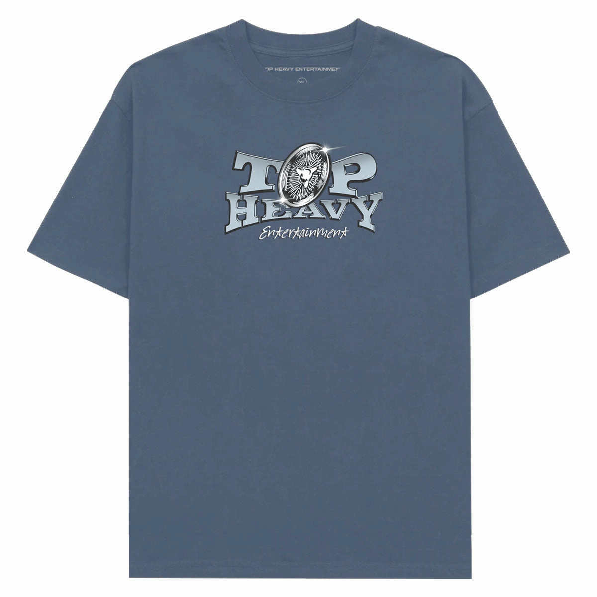 Contrast Inner Binding Minimal Trend Top Heavy Dayton T-Shirt - Indigo Blue
