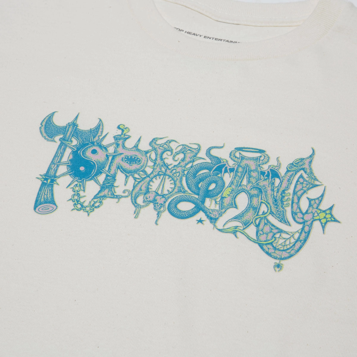 Top Heavy Lore T-Shirt - Natural GarmentDyedTexture Flattering Cut