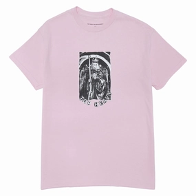 Comfortable And Versatile Top Heavy Muerte T-Shirt - Light Pink