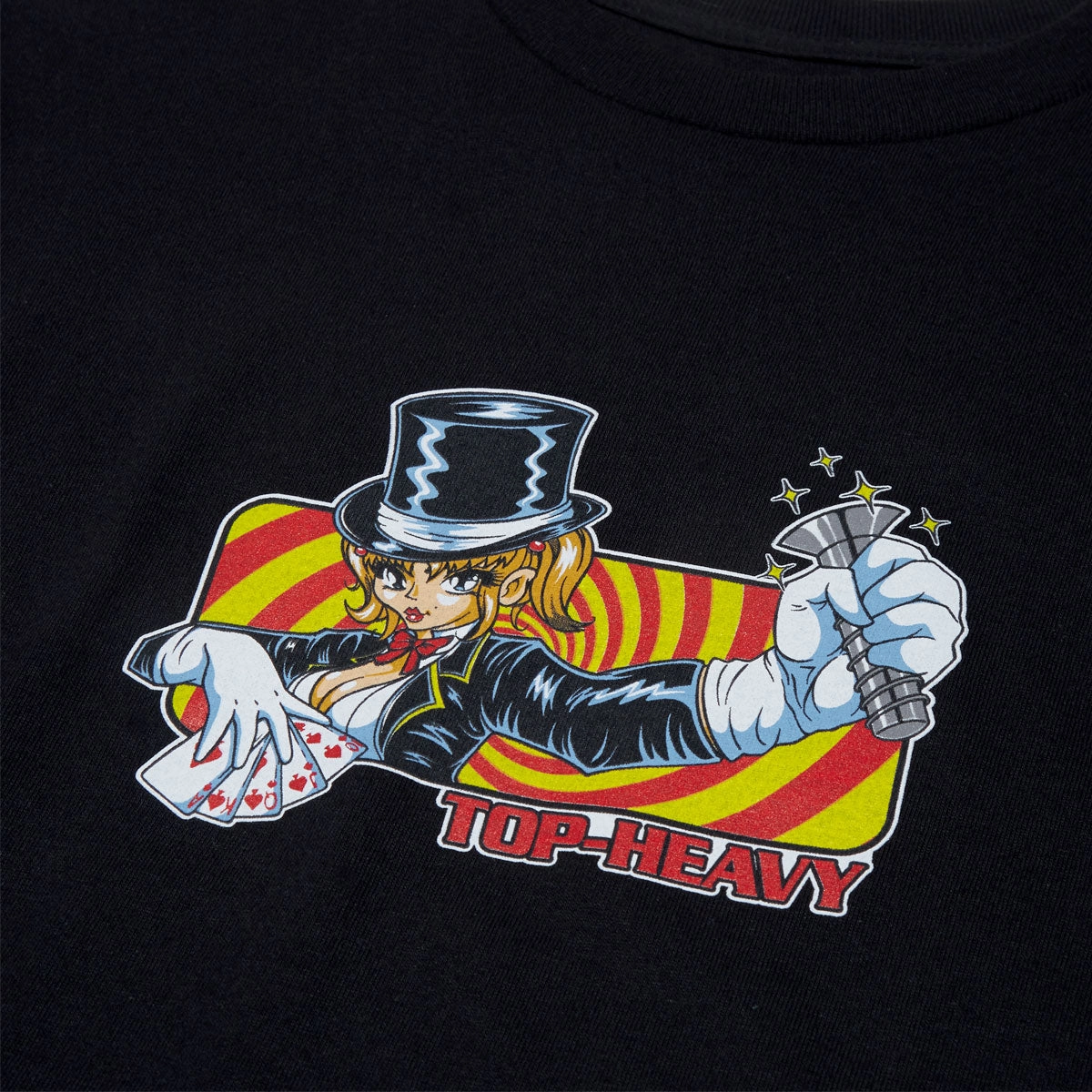Top Heavy Sleight of Hand T-Shirt - Black Elderly clothing Comfort Apparel