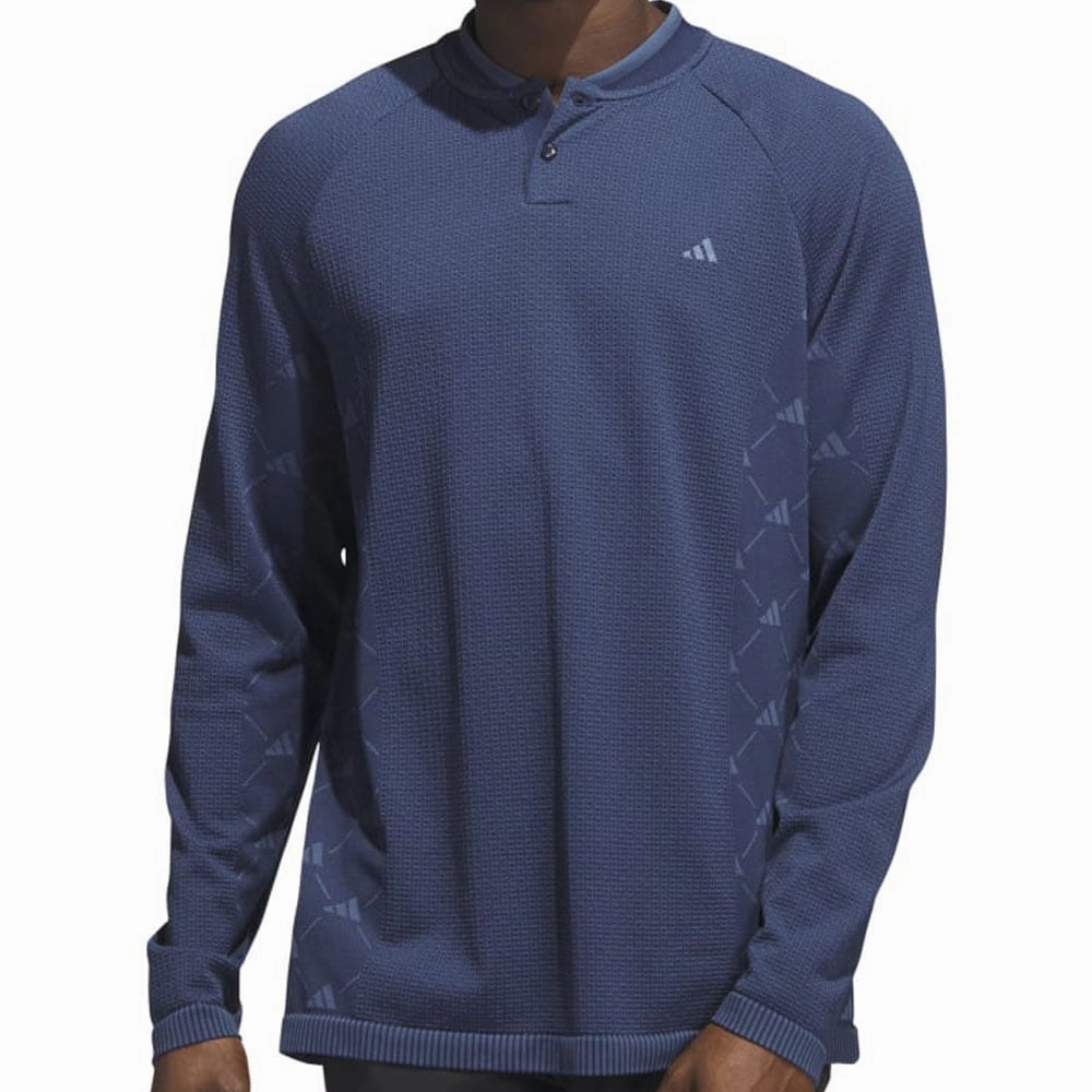 adidas Ultimate365 Tour Primeknit Long Sleeve Polo Shirt - Collegiate Navy Fashion Outfit Versatile Outfit
