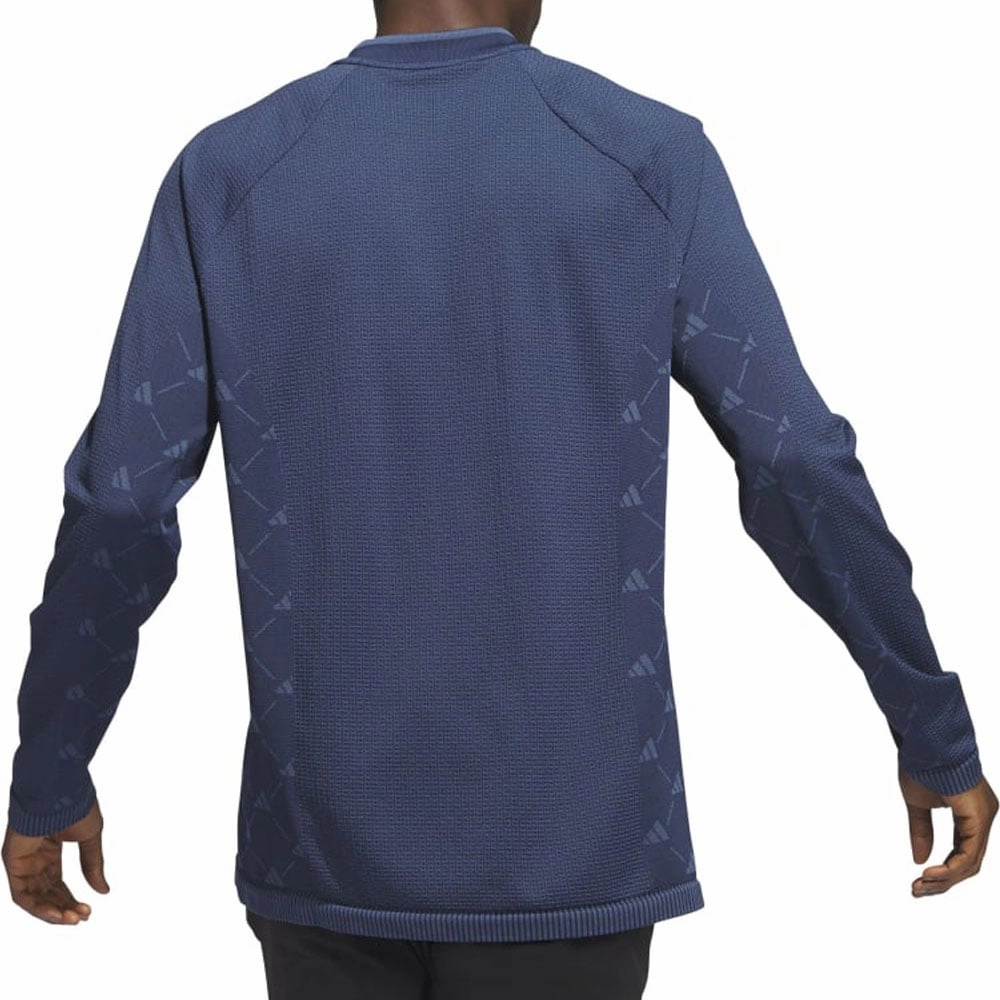 adidas Ultimate365 Tour Primeknit Long Sleeve Polo Shirt - Collegiate Navy Casual and cool Plus size confidence