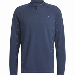 adidas Ultimate365 Tour Primeknit Long Sleeve Polo Shirt - Collegiate Navy Simple Wear