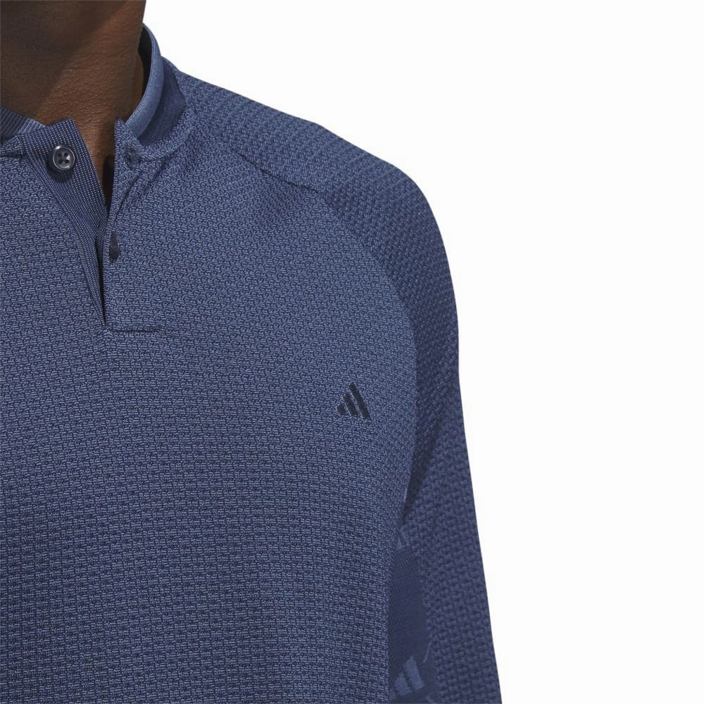 adidas Ultimate365 Tour Primeknit Long Sleeve Polo Shirt - Collegiate Navy Timeless Fashion EthicalProduction