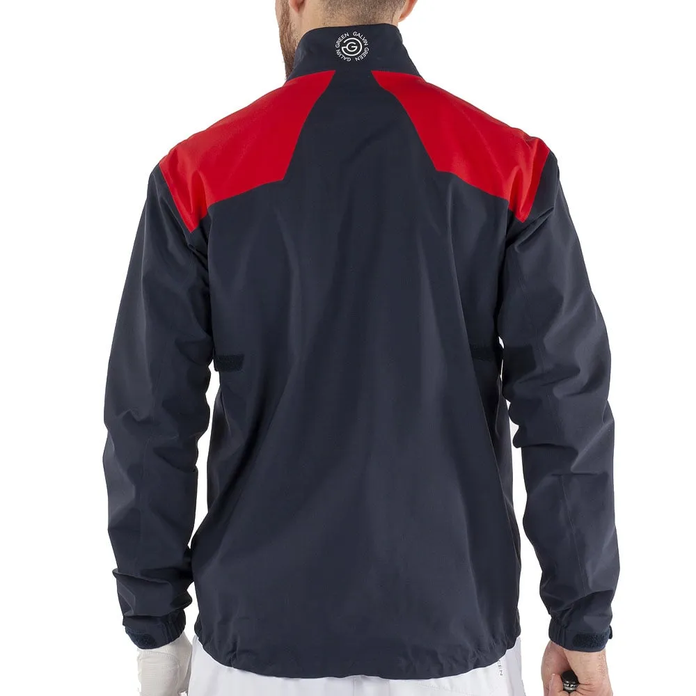 Quilted Interior Layer Calm Day Fit Galvin Green Armstrong Gore-Tex Paclite Waterproof Jacket - Navy/White/Red